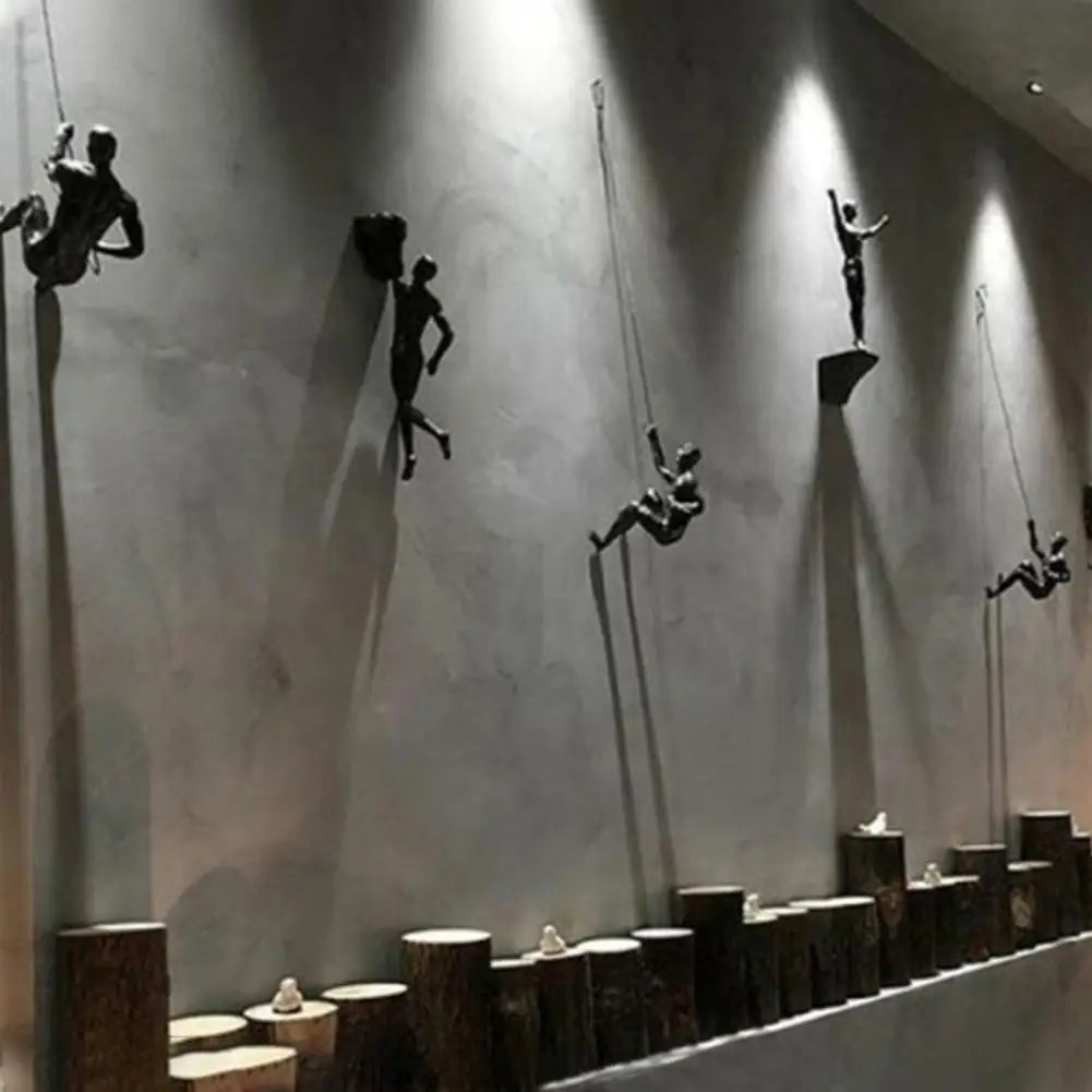 Peak Spirit – Climber Wall Resin Sculpture for Motivational Home Decor