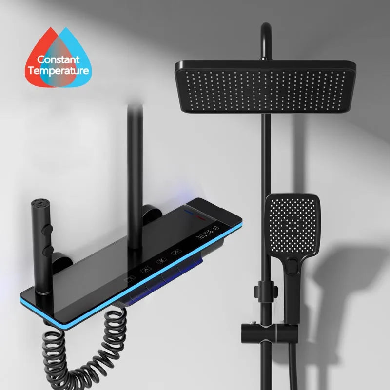 LuxAura Shower – Smart LED Thermostat Shower System