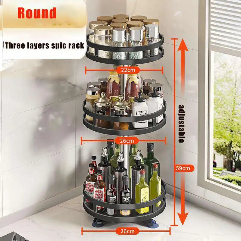 SpiceOrbit – Carbon Steel Rotating Spice Organiser