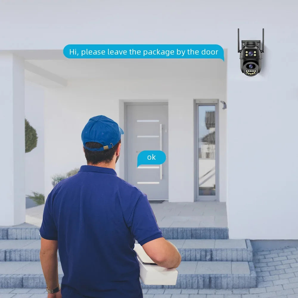GuardianEye 4K – Dual-Lens AI Security Camera