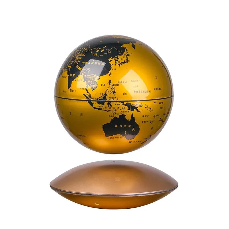 GlobeGlide – Floating Globe Lamp with Magnetic Levitator
