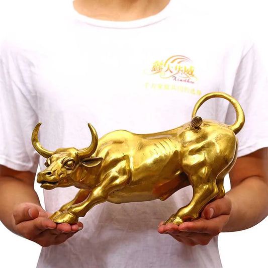 Prosperity Bull – Wall Street Copper Bull Sculpture: A Symbol of Success and Abundance