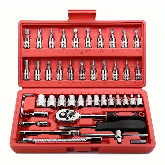 ElectraForce Ratchet Tool Kit - 46 Pieces (1/4" Drive)