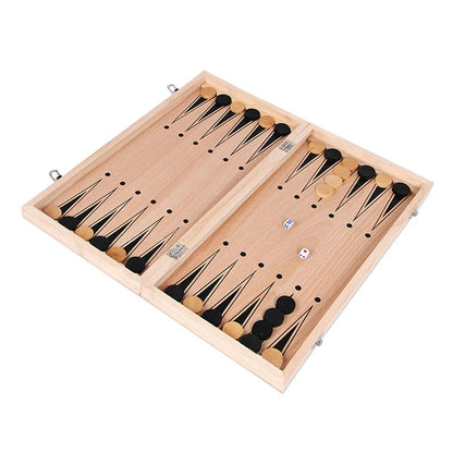 TriPlay Wooden Game Set ( Xadrez,Dama,Gamao)