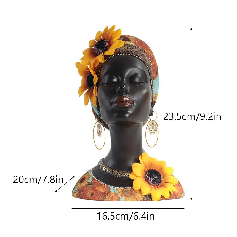 Matriarch Bond – African Resin Mother and Child Statue