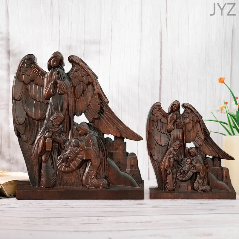 Divine Guardian – Holy Family with Guardian Angel Statue