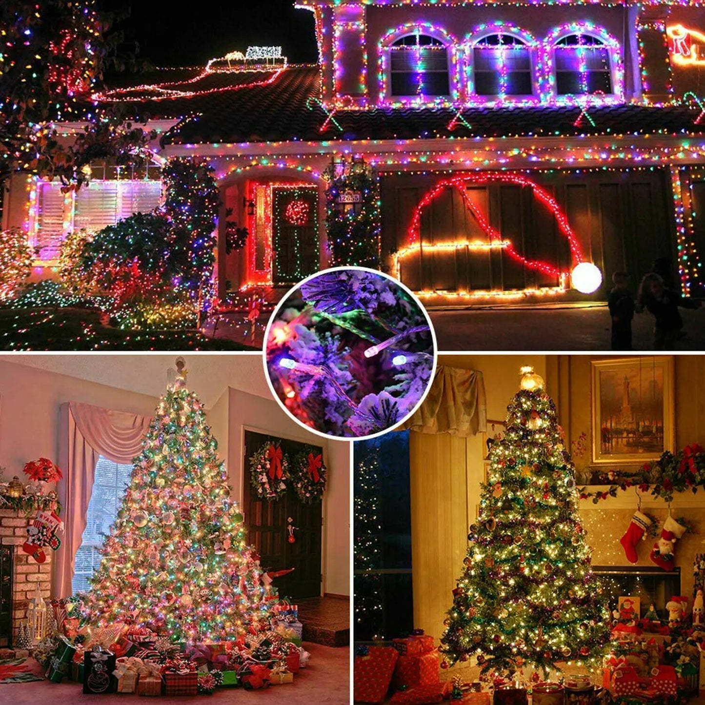 Solar-Powered Starry Christmas Lights