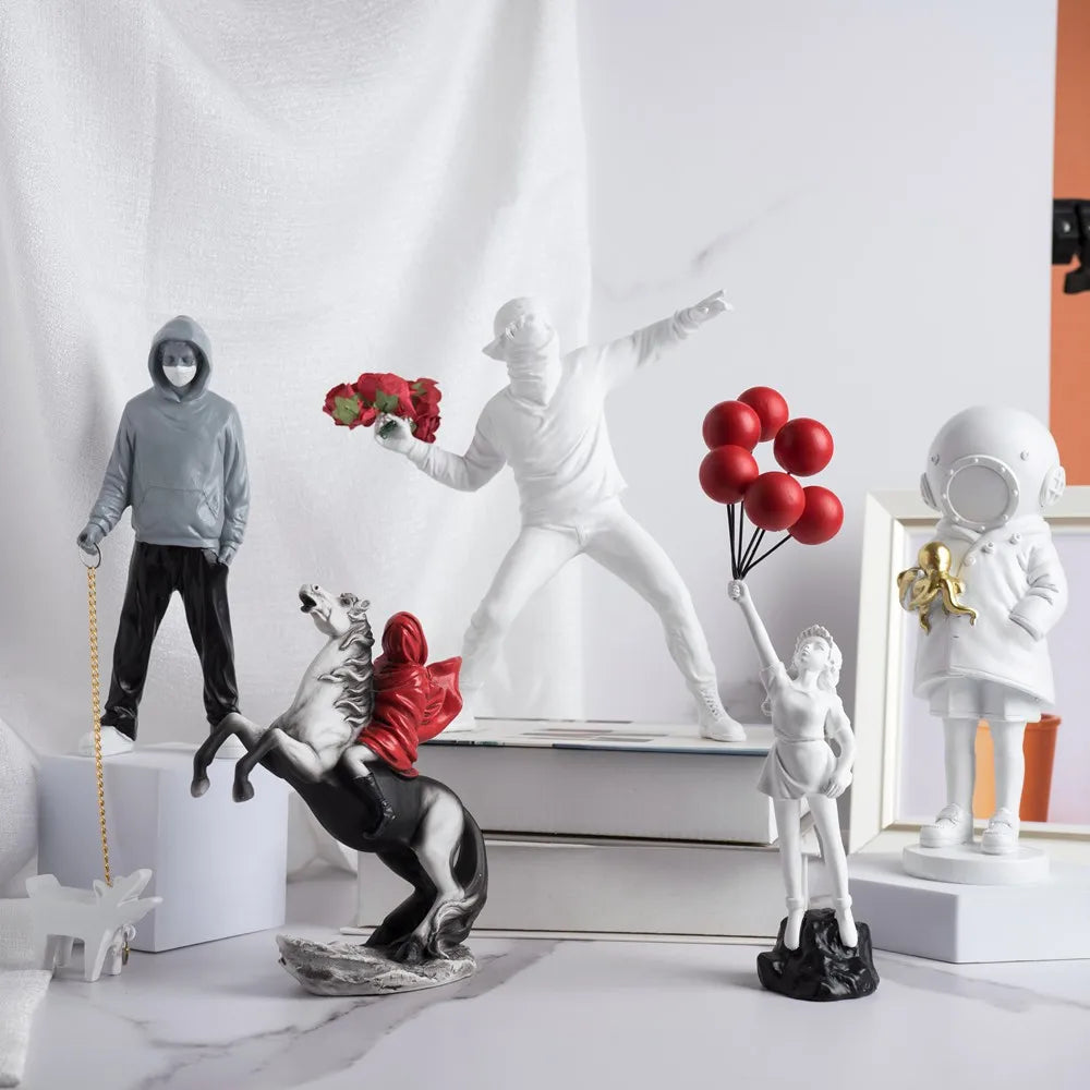 Flower Thrower – Modern Pop Art Decorative Sculpture