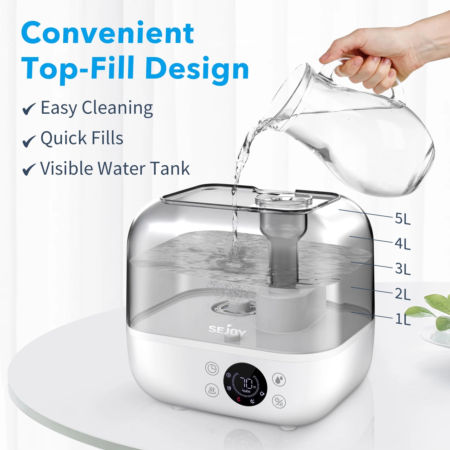 AquaCloud 5L – Ultra Humidifier for Large Rooms (110/220V)