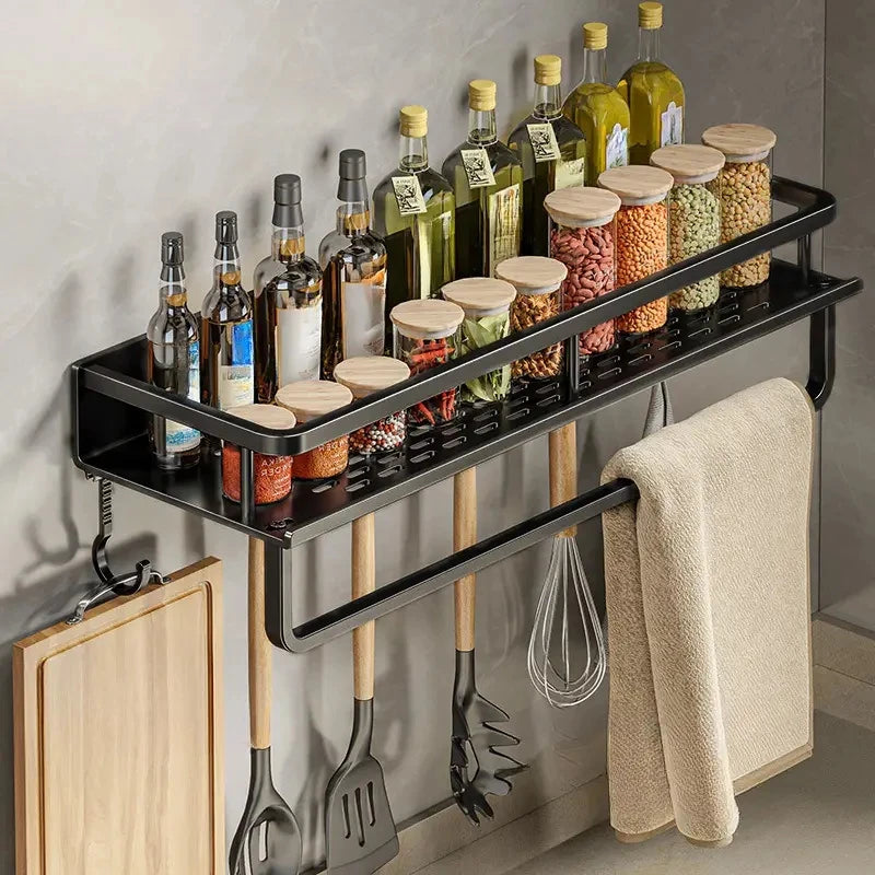 SmartSpace Organizer – 40cm Wall-Mounted Shelf for Kitchen and Bathroom
