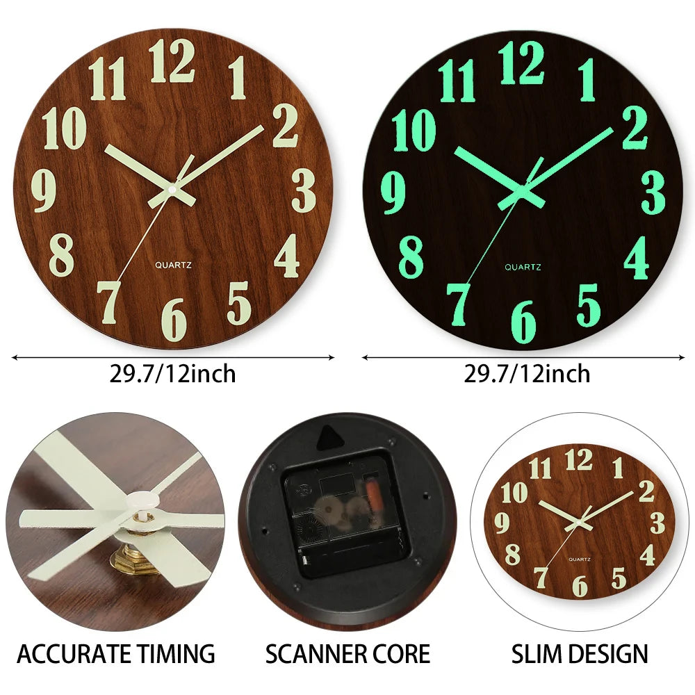 GlowTime – Silent Luminous Nordic Wall Clock