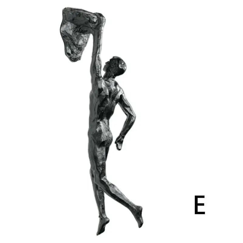 Peak Spirit – Climber Wall Resin Sculpture for Motivational Home Decor