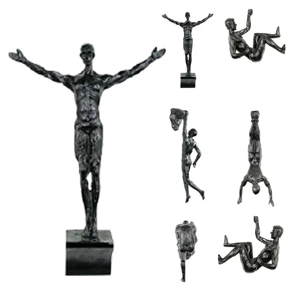 Peak Spirit – Climber Wall Resin Sculpture for Motivational Home Decor