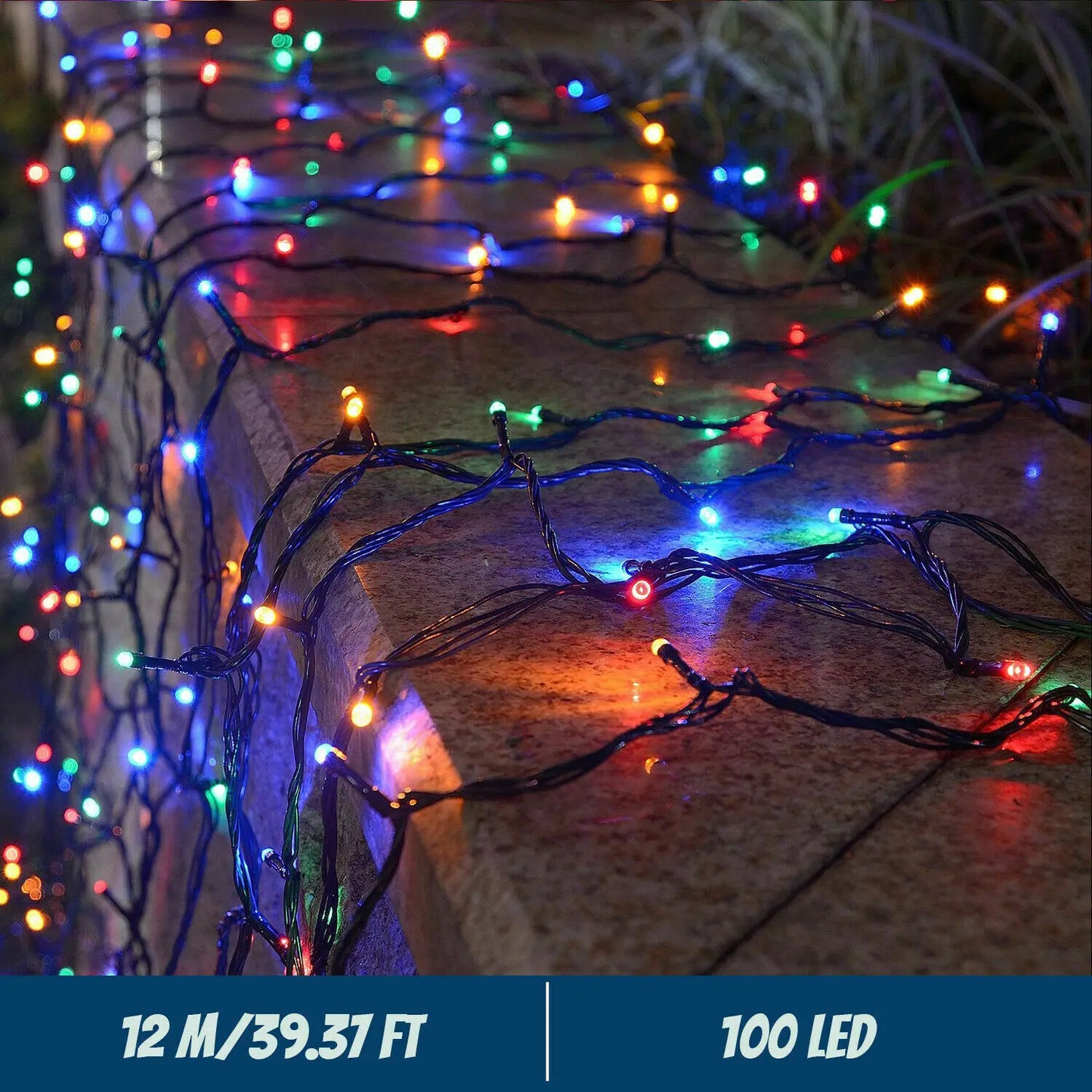 Solar-Powered Starry Christmas Lights