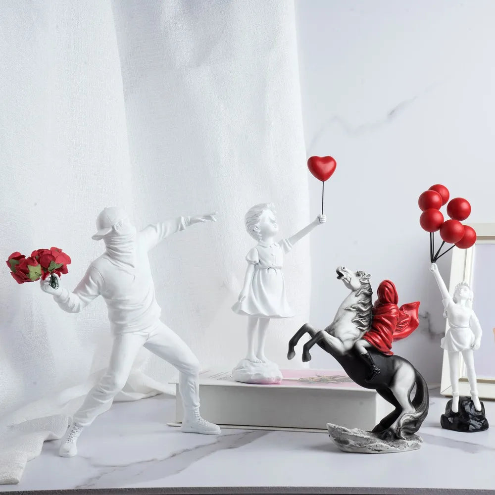 Flower Thrower – Modern Pop Art Decorative Sculpture