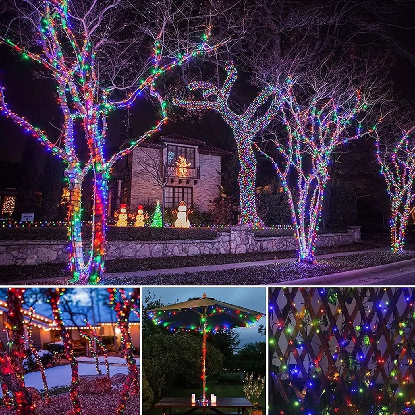 Solar-Powered Starry Christmas Lights